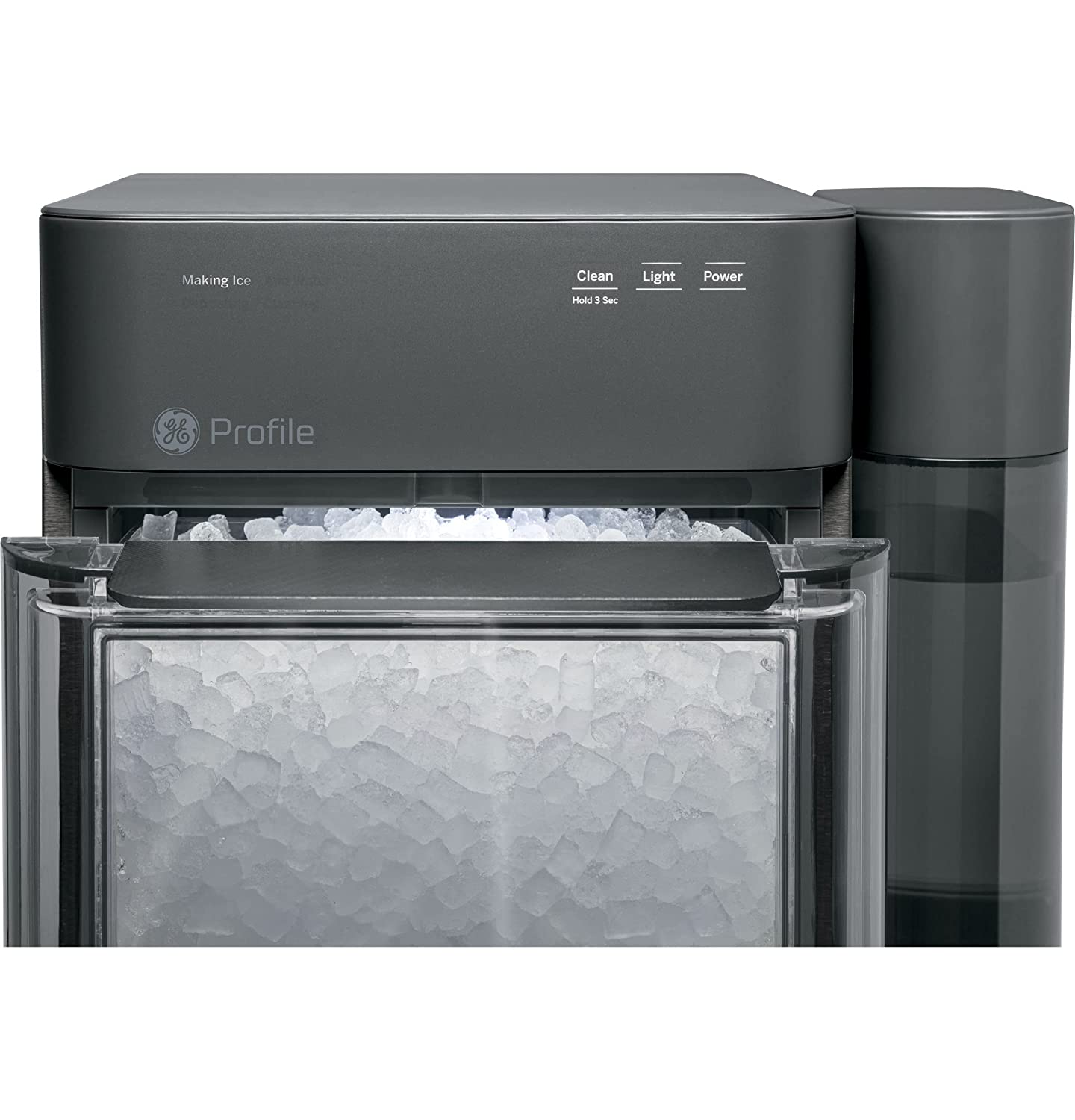 GE Profile Opal 2.0 | Countertop Nugget Ice Maker with Side Tank | Ice Machine with WiFi Connectivity | Smart Home Kitchen Essentials | Black Stainless